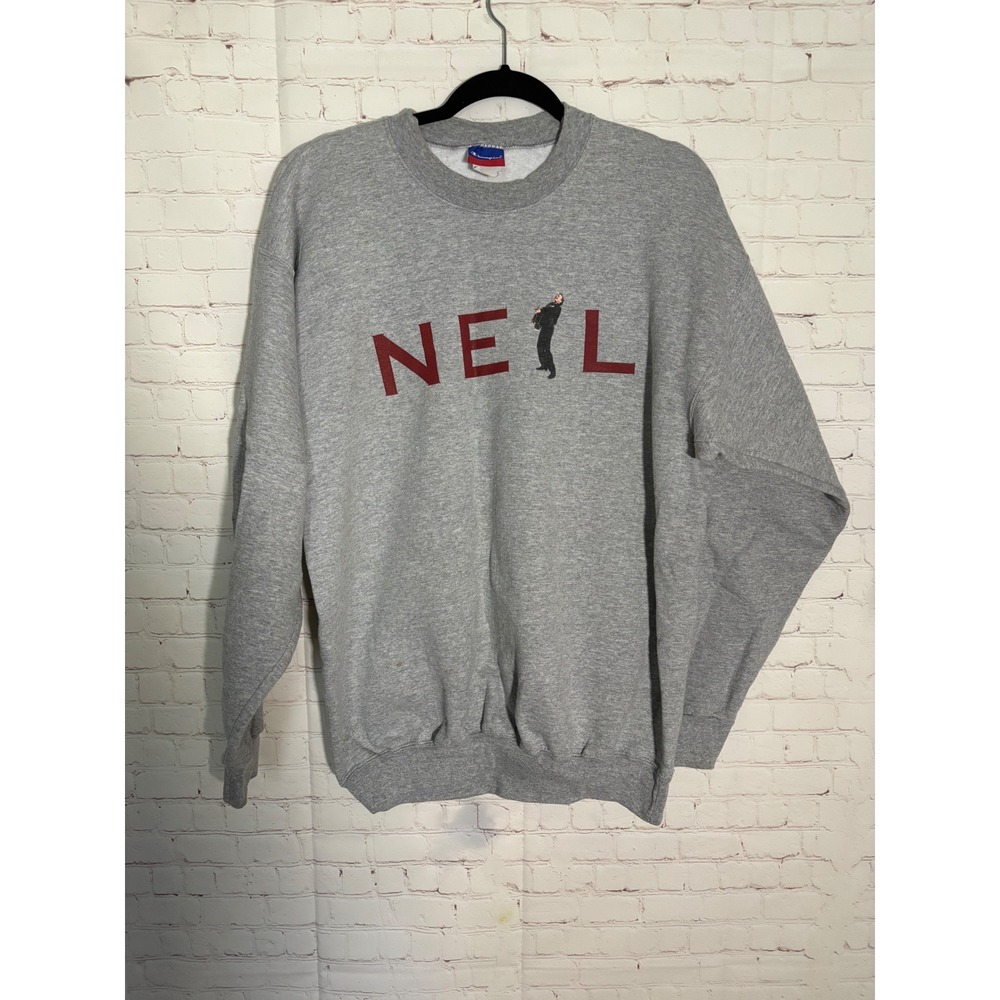 Vintage 90s Champion Neil Diamond Graphic Sweatshirt Gray Mens Large